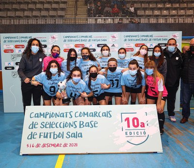 La selecció territorial de Lleida, als Campionats Comarcals de Seleccions Base de Futbol Sala (Atlètic Club La Seu)