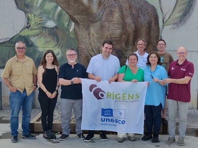 Visita oficial dels avaluadors de la UNESCO al Geoparc Orígens, en una visita a Coll de Nargó (Foto: Diputació de Lleida)