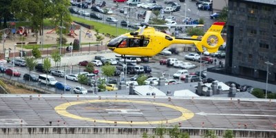 Un helicòpter, a Andorra la Vella (Autor: ALEX LARA/El Periòdic d'Andorra)