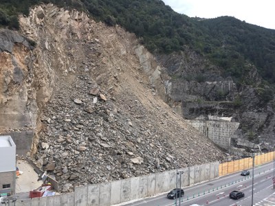 El terreny afectat per l'esllavissada de Sant Julià de Lòria, aquesta tardor passada