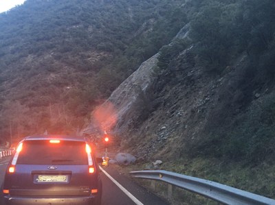 Pas alternatiu a la C-13, entre Rialp i Llavorsí, per l'esllavissada del 27 de desembre passat