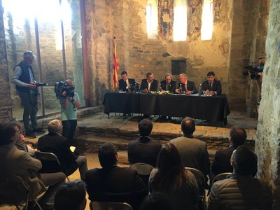 Quim Torra al Consell d'Alcaldes de l'Alt Urgell, celebrat a Estamariu