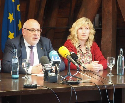 Rosa Amorós, en un acte públic a la Seu