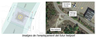 Ubicació prevista per al nou heliport 'H24' de l'Aeroport Andorra-la Seu (TES)