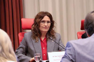 Compareixença de Laura Vilagrà a la CAI del Parlament, aquest dijous (Foto: ACN)