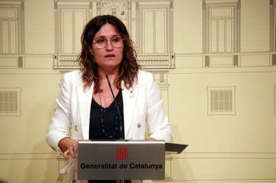 Roda de premsa de Laura Vilagrà al Palau de la Generalitat (Foto: ACN)