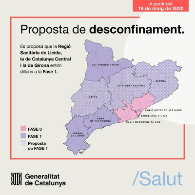 Proposta del Govern català (Mapa: Departament de Salut)