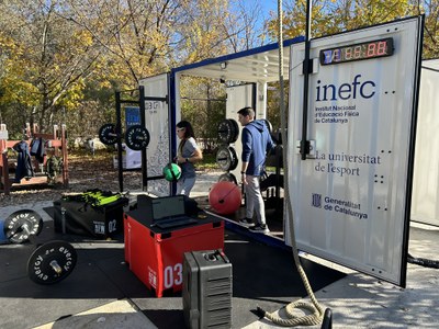 Entrenaments de l'INEFC Pirineus al 'Cubofit' del Parc Olímpic del Segre