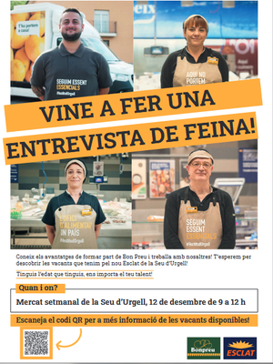Sessió d'entrevistes de feina per part del Grup Bon Preu a la Seu d'Urgell