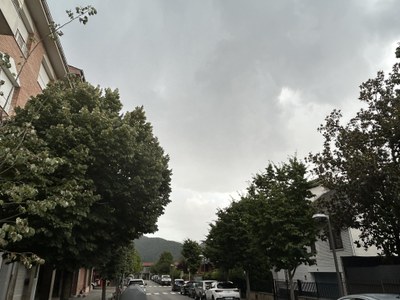 Núvols de tempesta a la Seu d'Urgell, aquest estiu (Foto: RàdioSeu / arxiu)