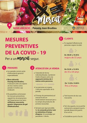 Mesures preventives en el mercat setmanal de la Seu