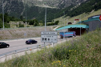 Boca nord del túnel de Vielha, a l'N-230 (Foto: ACN)