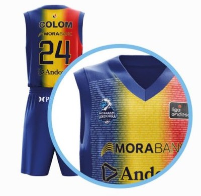 Projecte de samarreta del MoraBanc Andorra per a la temporada 2020-2021 (www.bca.ad)