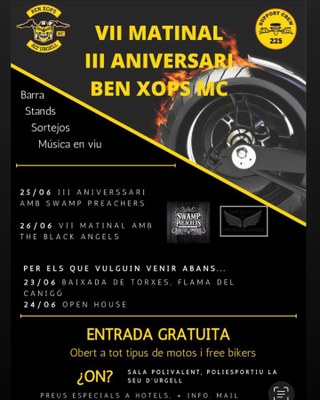 7a Matinal i 3r Aniversari del Moto Club Ben Xops
