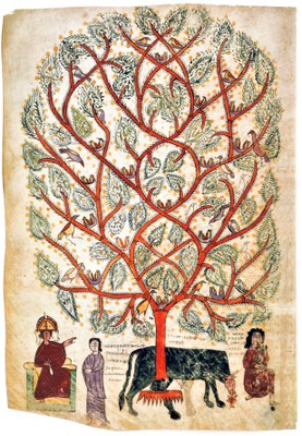 Una de les pàgines del Beatus de la Seu d'Urgell, del segle X (Museu Diocesà d'Urgell)
