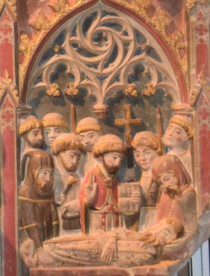 Fragment del retaule de Sant Bartomeu de Cubells (Museu Diocesà d'Urgell)