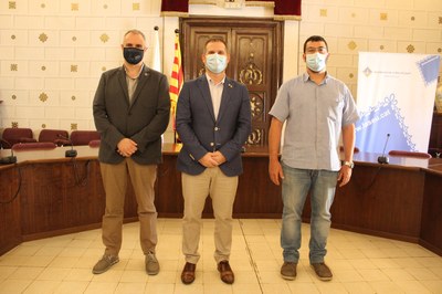 Visita de Ricard Pérez a l'Ajuntament de la Seu (Foto: Ajuntament de la Seu)