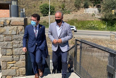 Pere Aragonès i Carles Isus, aquest dijous a Sort (Foto: ACN)