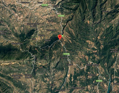 Zona del port de Comiols (Google Earth)