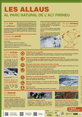 Cartell del PNAP sobre el perill d'allaus