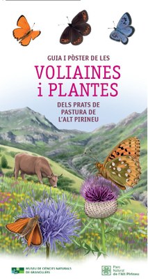 Portada de la guia sobre plantes i voliaines (papallones en parla pallaresa) indicadores dels prats de pastura 