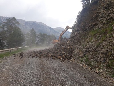 Obres a la pista del Collell (Foto: PN Cadí-Moixeró)