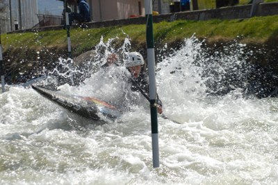 Competició d'eslàlom al Parc del Segre (Foto: FCP)