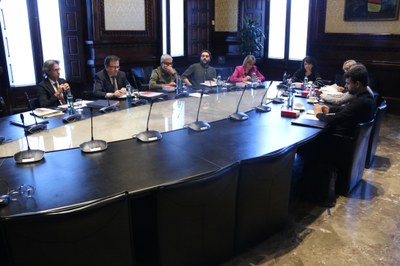Reunió de la Mesa del Parlament amb la presidenta Anna Erra (Foto: ACN)