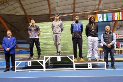 Podi de l'Open Internacional Ibercaja de Taekwondo en la categoria +80 kg (Foto: Taekwondo Jorsan)