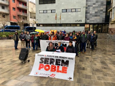 Concentració a la Seu contra les citacions judicials a activistes de la vaga general del 21-F