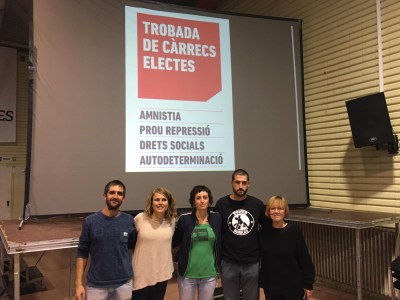 Regidors i regidores de la Seu d'Urgell i Cava han assistit a la Trobada d'Electes convocada a Barcelona (Foto: CUP Alt Urgell)