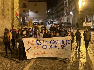 Concentració en suport a Palestina aquest dilluns, abans del ple municipal de la Seu d'Urgell
