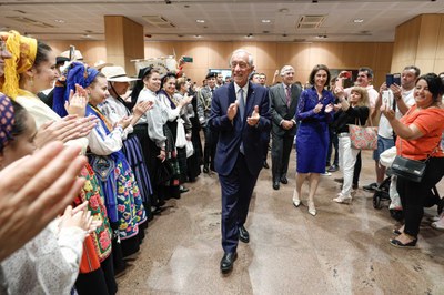 Trobada de Marcelo Rebelo de Sousa amb residents portuguesos a Andorra (Foto: Govern d'Andorra)