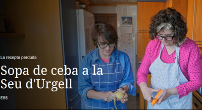 Imatge del capítol de 'La recepta perduda' dedicat a la sopa de ceba a la Seu d'Urgell (TVE Catalunya)