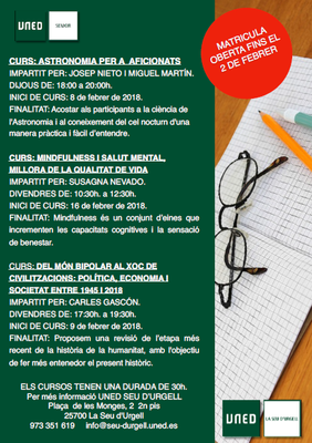 Cursos UNED Sènior
