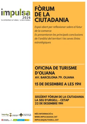 Fòrum de la ciutadania a Oliana