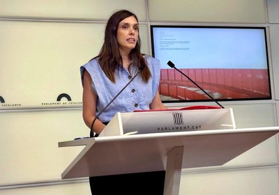 La portaveu del grup parlamentari Socialistes i Units per Avançar, Elena Díaz (Foto: PSC)