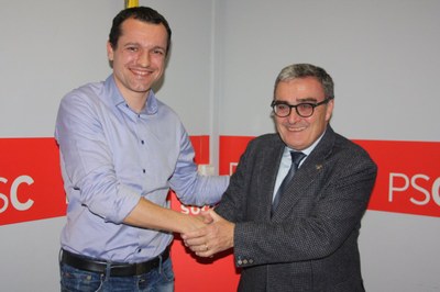 Òscar Ordeig, amb Àngel Ros (Foto: ACN)