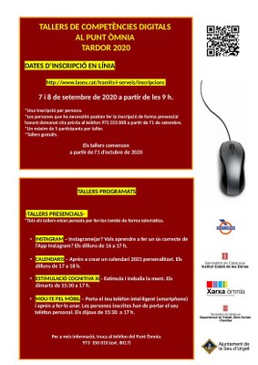 Tallers al Punt Òmnia de la Seu - Tardor 2020