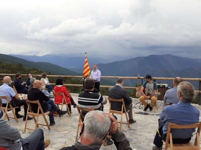 Celebració de l'acte institucional de la Diada al Refugi del Gall Fer (Foto: Delegació APiA)