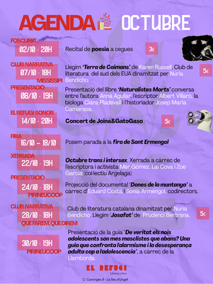 Programació de la llibreria El Refugi de la Seu d'Urgell