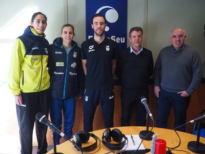 Georgina Bahi, Andrea Vilaró, Bernat Canut i Pere Porta, als estudis de RàdioSeu
