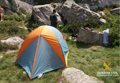 Acampada en zona no autoritzada a Aigüestortes