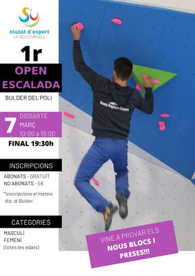 1r Open d'Escalada a la Seu d'Urgell