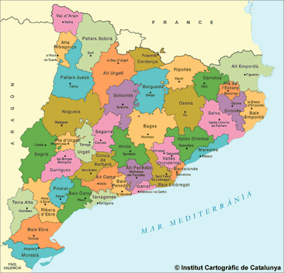 Mapa de Catalunya