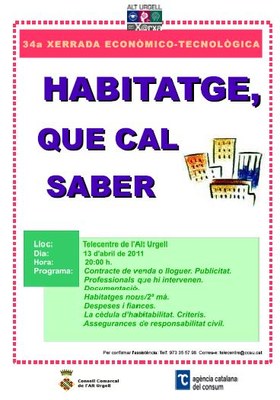 Cartell de la xerrada sobre habitatge