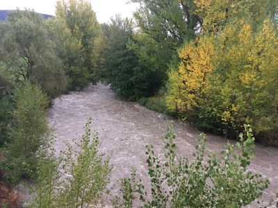 El riu Valira al pas per Castellciutat, aquest dimecres