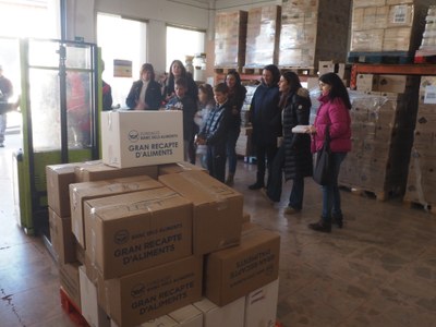 Els productes s'han portat fins al centre de distribució del Banc dels Aliments