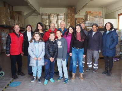 Lliurament dels productes del tió solidari al projecte Aliments per la Solidaritat de la Seu i l'Alt Urgell