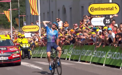 Hugo Houle, guanyador de la 16a etapa del Tour 2022, amb meta a Foix (Imatge: Le Tour)